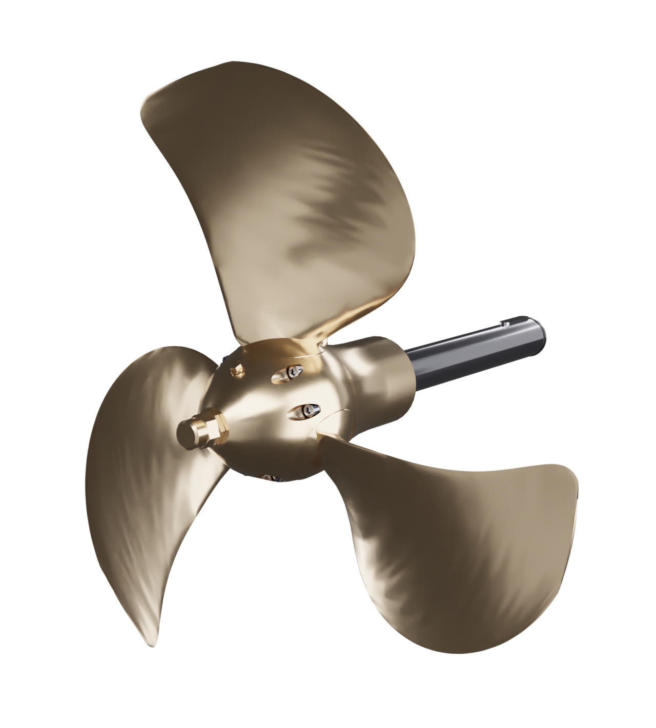 En 1131/50 propeller fra Nogva på hvit bakgrunn